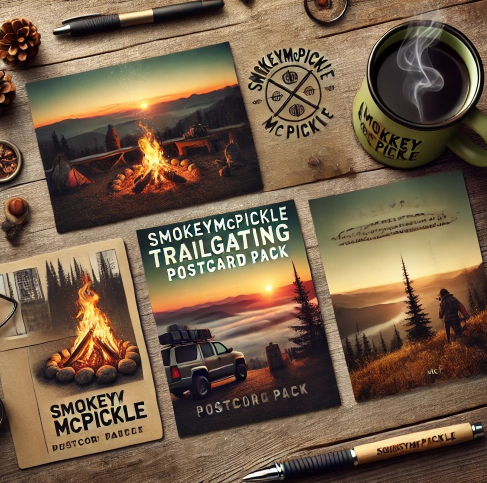 SmokeyMcPickle Trailgating Postcard Pack – Printable 4x6